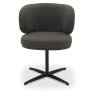 Marcel 360 Degree Swivel Dining Chairs - Brown Boucle Fabric (Pair) by Bentley Designs