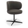 Marcel 360 Degree Swivel Dining Chairs - Brown Boucle Fabric (Pair) by Bentley Designs