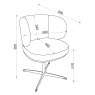 Marcel 360 Degree Swivel Dining Chairs - Grey Boucle Fabric (Pair) by Bentley Designs Marcel 360 Degree Swivel Dining Chairs - Grey Boucle Fabric (Pair) by Bentley Designs