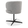 Marcel 360 Degree Swivel Dining Chairs - Grey Boucle Fabric (Pair) by Bentley Designs Marcel 360 Degree Swivel Dining Chairs - Grey Boucle Fabric (Pair) by Bentley Designs