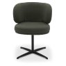 Marcel 360 Degree Swivel Dining Chairs - Green Boucle Fabric (Pair) by Bentley Designs