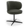 Marcel 360 Degree Swivel Dining Chairs - Green Boucle Fabric (Pair) by Bentley Designs