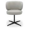 Marcel 360 Degree Swivel Dining Chairs - Light Grey Faux Leather (Pair) by Bentley Designs