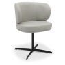 Marcel 360 Degree Swivel Dining Chairs - Light Grey Faux Leather (Pair) by Bentley Designs