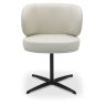 Marcel 360 Degree Swivel Dining Chairs - Ivory Faux Leather (Pair) by Bentley Designs