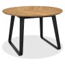 Emerson Rustic Oak and Peppercorn 4 Seater Circular Dining Table by Bentley Designs
