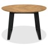 Emerson Rustic Oak and Peppercorn 4 Seater Circular Dining Table by Bentley Designs