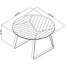 Emerson Rustic Oak and Peppercorn 4 Seater Circular Dining Table by Bentley Designs Emerson Rustic Oak and Peppercorn 4 Seater Circular Dining Table by Bentley Designs