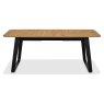 Emerson Rustic Oak and Peppercorn 4-6 Seater Extending Dining Table by Bentley Designs
