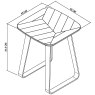 Emerson Rustic Oak and Peppercorn Square Lamp Table by Bentley Designs Emerson Rustic Oak and Peppercorn Square Lamp Table by Bentley Designs