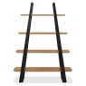 Emerson Rustic Oak and Peppercorn Open Display Unit by Bentley Designs