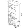 Emerson Rustic Oak and Peppercorn Display Cabinet by Bentley Designs Emerson Rustic Oak and Peppercorn Display Cabinet by Bentley Designs