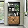 Emerson Rustic Oak and Peppercorn Display Cabinet by Bentley Designs Emerson Rustic Oak and Peppercorn Display Cabinet by Bentley Designs