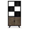 Emerson Weathered Oak and Peppercorn Display Cabinet by Bentley Designs