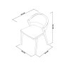 Camden Peppercorn Upholstered Dining Chairs - Grey Bonded Leather (Pair) by Bentley Designs Camden Peppercorn Upholstered Dining Chairs - Grey Bonded Leather (Pair) by Bentley Designs