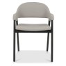 Camden Peppercorn Upholstered Dining Armchairs - Grey Bonded Leather (Pair) by Bentley Designs Camden Peppercorn Upholstered Dining Armchairs - Grey Bonded Leather (Pair) by Bentley Designs