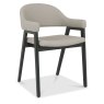Camden Peppercorn Upholstered Dining Armchairs - Grey Bonded Leather (Pair) by Bentley Designs Camden Peppercorn Upholstered Dining Armchairs - Grey Bonded Leather (Pair) by Bentley Designs