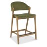 Camden Rustic Oak Upholstered Bar Stool - Cedar Velvet Fabric (Single) by Bentley Designs Camden Rustic Oak Upholstered Bar Stool - Cedar Velvet Fabric (Single) by Bentley Designs
