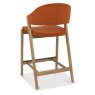 Camden Rustic Oak Upholstered Bar Stool - Rust Velvet Fabric (Single) by Bentley Designs Camden Rustic Oak Upholstered Bar Stool - Rust Velvet Fabric (Single) by Bentley Designs
