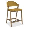 Camden Rustic Oak Upholstered Bar Stool - Mustard Velvet Fabric (Single) by Bentley Designs Camden Rustic Oak Upholstered Bar Stool - Mustard Velvet Fabric (Single) by Bentley Designs