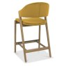 Camden Rustic Oak Upholstered Bar Stool - Mustard Velvet Fabric (Single) by Bentley Designs Camden Rustic Oak Upholstered Bar Stool - Mustard Velvet Fabric (Single) by Bentley Designs