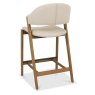 Camden Rustic Oak Upholstered Bar Stool - Ivory Bonded Leather (Single) by Bentley Designs Camden Rustic Oak Upholstered Bar Stool - Ivory Bonded Leather (Single) by Bentley Designs