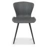Garcia Upholstered Dining Chairs - Dark Grey Vintage Faux Leather and Black Legs (Pair) Garcia Upholstered Dining Chairs - Dark Grey Vintage Faux Leather and Black Legs (Pair)