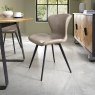 Garcia Upholstered Dining Chairs - Stone Vintage Faux Leather and Black Legs (Pair) Garcia Upholstered Dining Chairs - Stone Vintage Faux Leather and Black Legs (Pair)