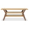 Kristen Oak and Light Weathered Oak Open Media Unit by Bentley Designs