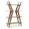 Kristen Oak and Light Weathered Oak Open Display Unit by Bentley Designs Kristen Oak and Light Weathered Oak Open Display Unit by Bentley Designs