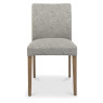 Kristen Oak and Light Weathered Oak Upholstered Dining Chairs - Grey Fabric (Pair)