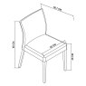 Kristen Oak and Light Weathered Oak Upholstered Dining Chairs - Grey Fabric (Pair) Kristen Oak and Light Weathered Oak Upholstered Dining Chairs - Grey Fabric (Pair)