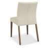Kristen Oak and Light Weathered Oak Upholstered Dining Chairs - Ivory Bonded Leather (Pair) Kristen Oak and Light Weathered Oak Upholstered Dining Chairs - Ivory Bonded Leather (Pair)