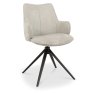 Rowan 360 Degree Self-Returning Swivel Chair - Beige Fabric and Black Legs (Single) Rowan 360 Degree Self-Returning Swivel Chair - Beige Fabric and Black Legs (Single)