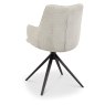 Rowan 360 Degree Self-Returning Swivel Chair - Beige Fabric and Black Legs (Single) Rowan 360 Degree Self-Returning Swivel Chair - Beige Fabric and Black Legs (Single)