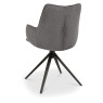 Rowan 360 Degree Self-Returning Swivel Chair - Grey Fabric and Black Legs (Single) Rowan 360 Degree Self-Returning Swivel Chair - Grey Fabric and Black Legs (Single)