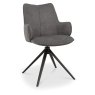 Rowan 360 Degree Self-Returning Swivel Chair - Grey Fabric and Black Legs (Single) Rowan 360 Degree Self-Returning Swivel Chair - Grey Fabric and Black Legs (Single)