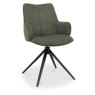 Rowan 360 Degree Self-Returning Swivel Chair - Green Fabric and Black Legs (Single) Rowan 360 Degree Self-Returning Swivel Chair - Green Fabric and Black Legs (Single)