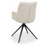 Rowan 360 Degree Self-Returning Swivel Chair - Ivory Faux Leather and Black Legs (Single) Rowan 360 Degree Self-Returning Swivel Chair - Ivory Faux Leather and Black Legs (Single)