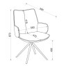 Rowan 360 Degree Self-Returning Swivel Chair - Light Grey Faux Leather and Black Legs (Single) Rowan 360 Degree Self-Returning Swivel Chair - Light Grey Faux Leather and Black Legs (Single)