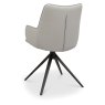 Rowan 360 Degree Self-Returning Swivel Chair - Light Grey Faux Leather and Black Legs (Single) Rowan 360 Degree Self-Returning Swivel Chair - Light Grey Faux Leather and Black Legs (Single)