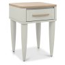 Larsen Scandi Oak and Soft Grey Lamp Table with Drawer by Bentley Designs Larsen Scandi Oak and Soft Grey Lamp Table with Drawer by Bentley Designs