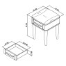 Larsen Scandi Oak and Soft Grey Lamp Table with Drawer by Bentley Designs Larsen Scandi Oak and Soft Grey Lamp Table with Drawer by Bentley Designs