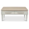 Larsen Scandi Oak and Soft Grey Coffee Table with Drawer by Bentley Designs
