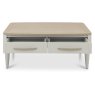 Larsen Scandi Oak and Soft Grey Coffee Table with Drawer by Bentley Designs Larsen Scandi Oak and Soft Grey Coffee Table with Drawer by Bentley Designs