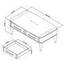 Larsen Scandi Oak and Soft Grey Coffee Table with Drawer by Bentley Designs Larsen Scandi Oak and Soft Grey Coffee Table with Drawer by Bentley Designs