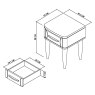 Larsen Scandi Oak and Soft Grey 1 Drawer Bedside Table by Bentley Designs Larsen Scandi Oak and Soft Grey 1 Drawer Bedside Table by Bentley Designs