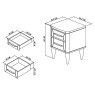 Larsen Scandi Oak and Soft Grey 2 Drawer Bedside Table by Bentley Designs Larsen Scandi Oak and Soft Grey 2 Drawer Bedside Table by Bentley Designs
