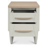 Larsen Scandi Oak and Soft Grey 2 Drawer Bedside Table by Bentley Designs