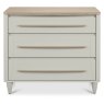 Larsen Scandi Oak and Soft Grey 3 Drawer Chest by Bentley Designs